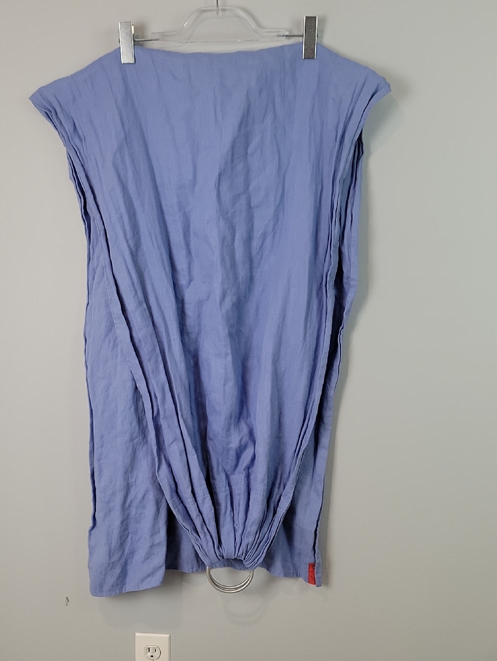 SAKURA blue linen adjustable ring sling 74"